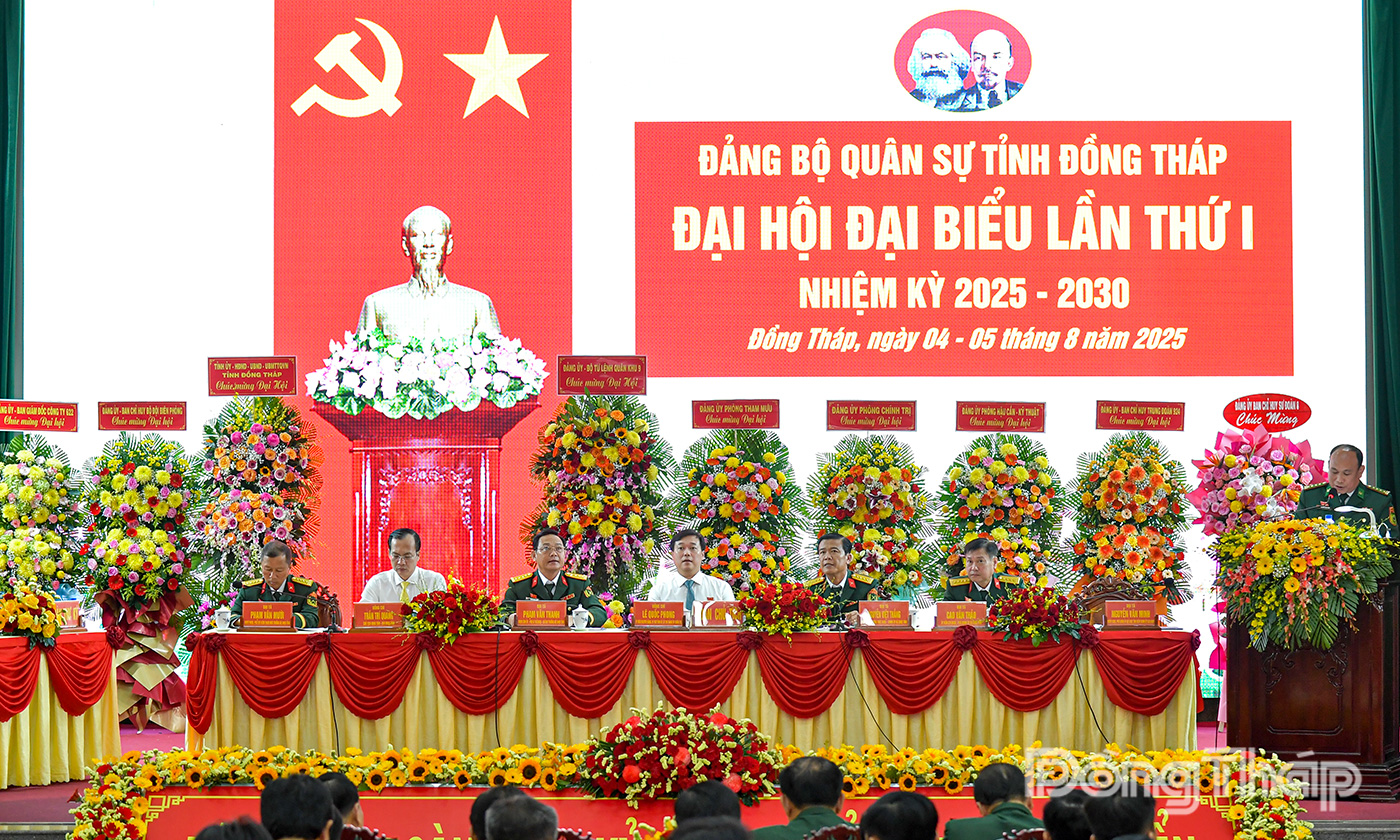Đoàn Chủ tịch Đại hội Đảng bộ Quân sự tỉnh lần thứ I, nhiệm kỳ 2025 - 2030