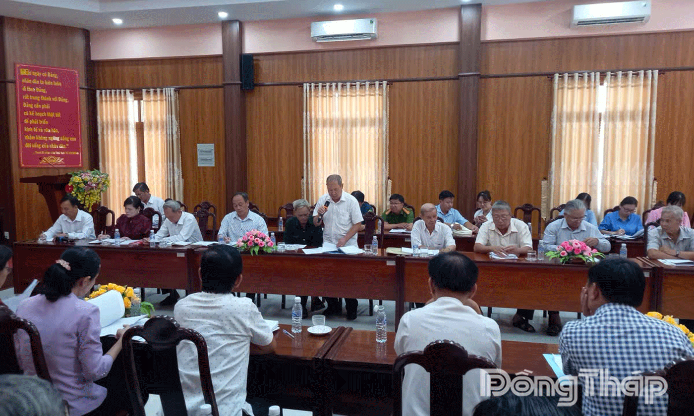 Đảng ủy xã Chợ Gạo tổ chức hội nghị lấy ý kiến đóng góp dự thảo văn kiện Đại hội đại biểu Đảng bộ xã Chợ Gạo lần thứ I, nhiệm kỳ 2025 – 2030.