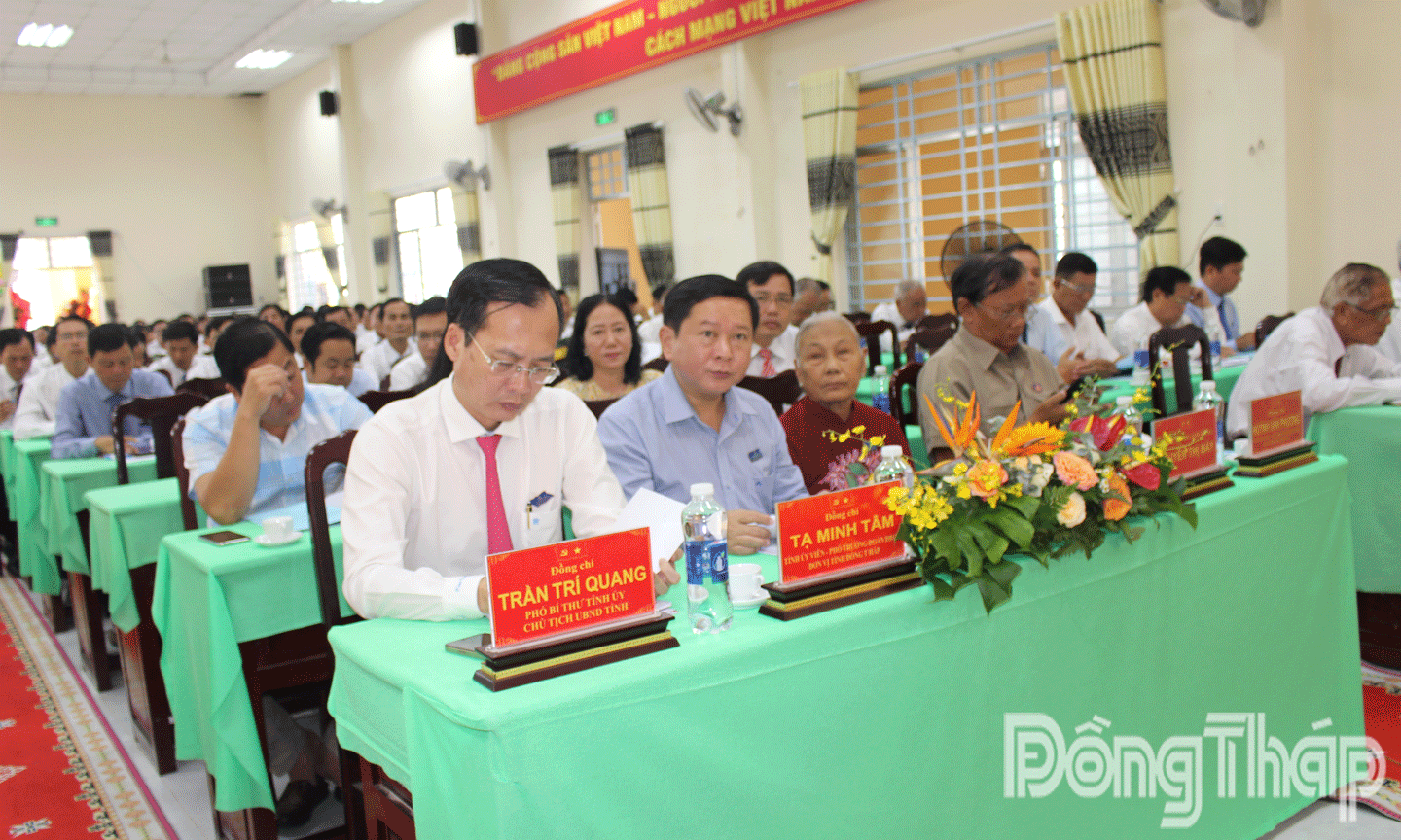  Phó Bí thư Tỉnh ủy, Chủ tịch UBND tỉnh Trần Trí Quang dự Đại hội Đảng bộ xã Mỹ Lợi nhiệm kỳ 2025 - 2030. 